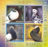 PORUMBEI BLOC 2005 ,MNH ROMANIA .