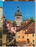 CPI (B8724) CARTE POSTALA - SIGHISOARA. TURNUL CU CEAS, Necirculata, Fotografie