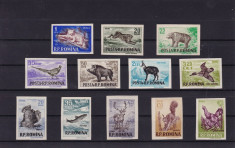 ROMANIA 1956 , LP 404 a , VANATOAREA NEDANTELATA SERIE MNH foto