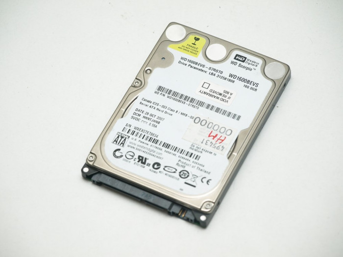 Hard disk laptop WD Scorpio, 160 GB