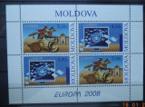 MOLDOVA 2008 &ndash; EUROPA CEPT, bloc nestampilat K136