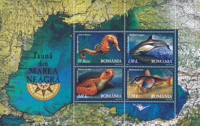 FAUNA DIN MAREA NEAGRA BLOC 2007,MNH. foto