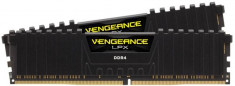 Memorie RAM Corsair, DIMM, DDR4 16GB, 2666MHz, Kit 2*8GB, CL16, 1.2V, XMP 2.0, Vengeance LPX, negru foto