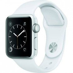 Apple Watch Series 2, 38mm Carcasa din Argint Aluminiu cu Bra?ara Sport Alba foto