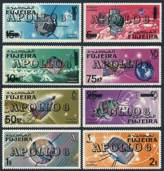 Fujeira 1969 14 Euro cosmos supratipar Apollo 8 - serie nestampilata MNH foto mare Fujeira 1969 14 Euro cosmos supratipar Apollo 8 - serie nestampilata MNH foto mare