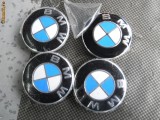 Capace Jante Aliaj BMW, 55-59.5mm, Set 4 buc, Emblema Metalica