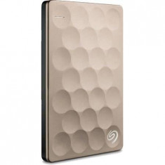 HDD extern Seagate, 1TB, Backup Plus Ultra Slim, 2.5&amp;quot;, USB3.0, auriu foto