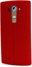 Capac protectie baterie LG CPR-110 pentru LG G4 (Piele/Rosu) foto