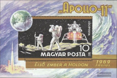 Ungaria 1969 cosmos Apollo 11 - colita nestampilata MNH foto