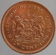 SIERRA LEONE KM#31 - 1/2 Cent 1980 UNC foto