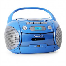 Auna Boomboy player portabil radio USB MP3 albastru foto