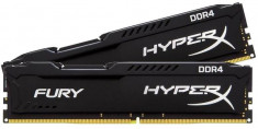 Memorie RAM Kingston, DIMM, 8GB, 2400MHz, DDR4, CL15, DIMM, KIT 2*4GB, HyperX FURY Black foto