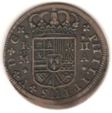 SV * Spania 2 REALES 1723 * ARGINT * Regele Phillip * STARE FOARTE BUNA ! ! !, Europa