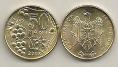 MOLDOVA 50 BANI 2008 UNC [01] din fisic foto