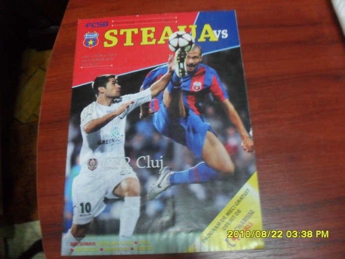 program Steaua - CFR Cluj