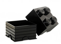 Cutie depozitare LEGO 2x2 - Negru foto