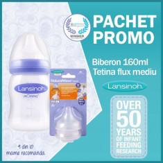 Pachet Promo Biberon 160 ml + Tetine Flux Mediu foto