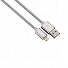 Cablu de date Hama 80524 ColorLine Lightning pentru iPhone 1m argintiu foto