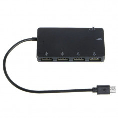 Micro USB OTG Charger HUB usb 4 porturi foto