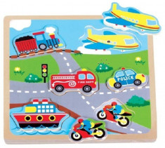 Puzzle transport cu sunete foto