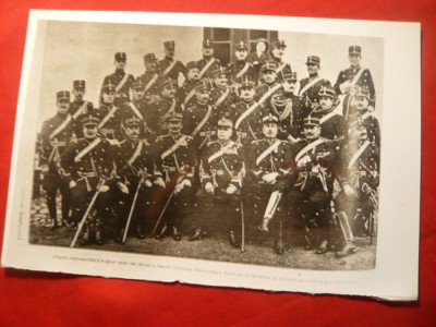 Fotografie copie - Ofiterii Regimentului 5 Rosiori care au trecut primii fronti foto