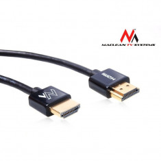 Cablu video Maclean HDMI Male - HDMI Male, v1.4, 0.5m, Ethernet, negru foto