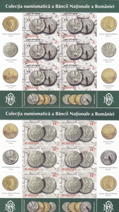 ROMANIA 2015 - COLECTIA NUMISMATICA A BNR - MINICOLI, MNH - LP 2087c