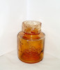 Vaza cristal amber marigold hand blown - design Amie Stalkrantz , Mantorp Suedia