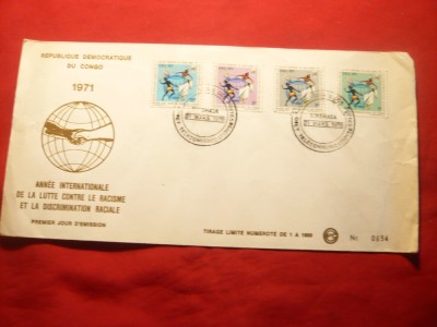 Plic FDC - Anul International al Luptei contra Rasismului 1971 , tiraj 1000 ex foto