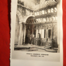 Fotografie copie -Bucurestiul vechi -Tampla Bisericii Sarindar ,dim.=12x18,4 cm