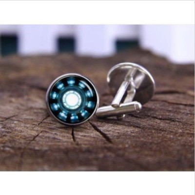Butoni iron man metal + cutie simpla cadou foto