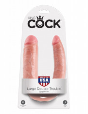 Dildo dublu King Cock U-Shaped Large foto