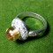 INEL DIN ARGINT CU ANTURAJ DE ZIRCONII - VINTAGE - MARIME 18 - GREUTATE 7,8 GR.