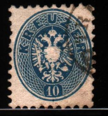 1863 austria mi. 33 stampilat foto