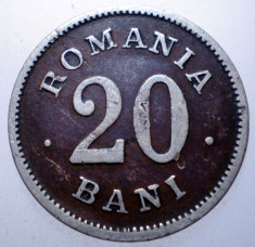 R.083 ROMANIA 20 BANI 1900 foto