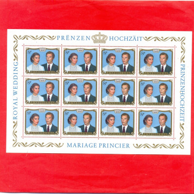 LUXEMBURG 1981-Colita nestampilata cu FAMILIA PRINCIARA ,conform scan,MNH foto