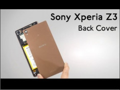 Carcasa Capac Baterie Sticla Spate + Adeziv Lipire Sony Xperia Z3 Copper foto