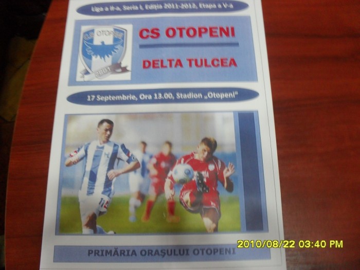 program CS Otopeni - Delta Tulcea