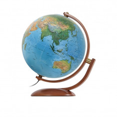 Glob geografic iluminat Maximus, 37 cm, harta fizica si politica, rotire 2 axe foto