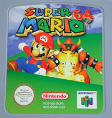 Caseta card joc original Super Mario 64 pentru console retro Nintendo 64 ca nou foto