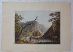 Luigi Mayer &amp;quot;Mount Balkan&amp;quot; gravura veche 1809 foto