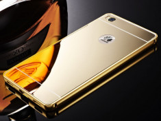 Husa Bumper din aluminiu Huawei P8 Lite - Gold foto