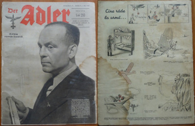 Revista aviatiei germane Luftwaffe , Der Adler , nr. 9 , 1943 , in limba romana foto