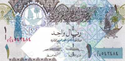 QATAR █ bancnota █ 1 Riyal █ 2015 █ P-28 (2) █ UNC █ necirculata foto