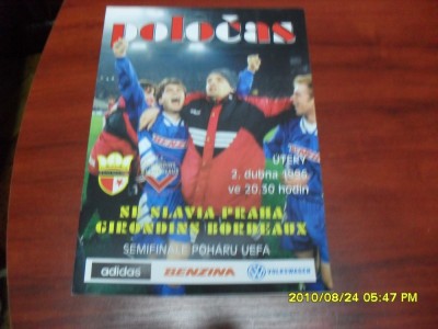 program Slavia Praga - Bordeaux [semif. cupa cupelor] foto
