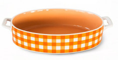 Tava ceramica oval pentru copt 27,3x16,5x5cm orange VILA RICA KARE foto