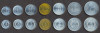 GERMANIA RDG SET COMPLET DE MONEDE 1+5+10+20+50 Pfennig +1+2 Mark 1972-1989 UNC, Europa
