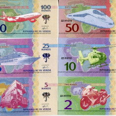 !!! FANTASY NOTES : VENDA - LOT COMPLET MIJL . DE TRANSPORT (6 BUC.) 2016 - UNC