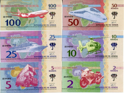 !!! FANTASY NOTES : VENDA - LOT COMPLET MIJL . DE TRANSPORT (6 BUC.) 2016 - UNC foto