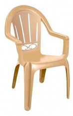 Scaun cu brate din masa plastica MILAS 89x53cm culoare bej Raki foto